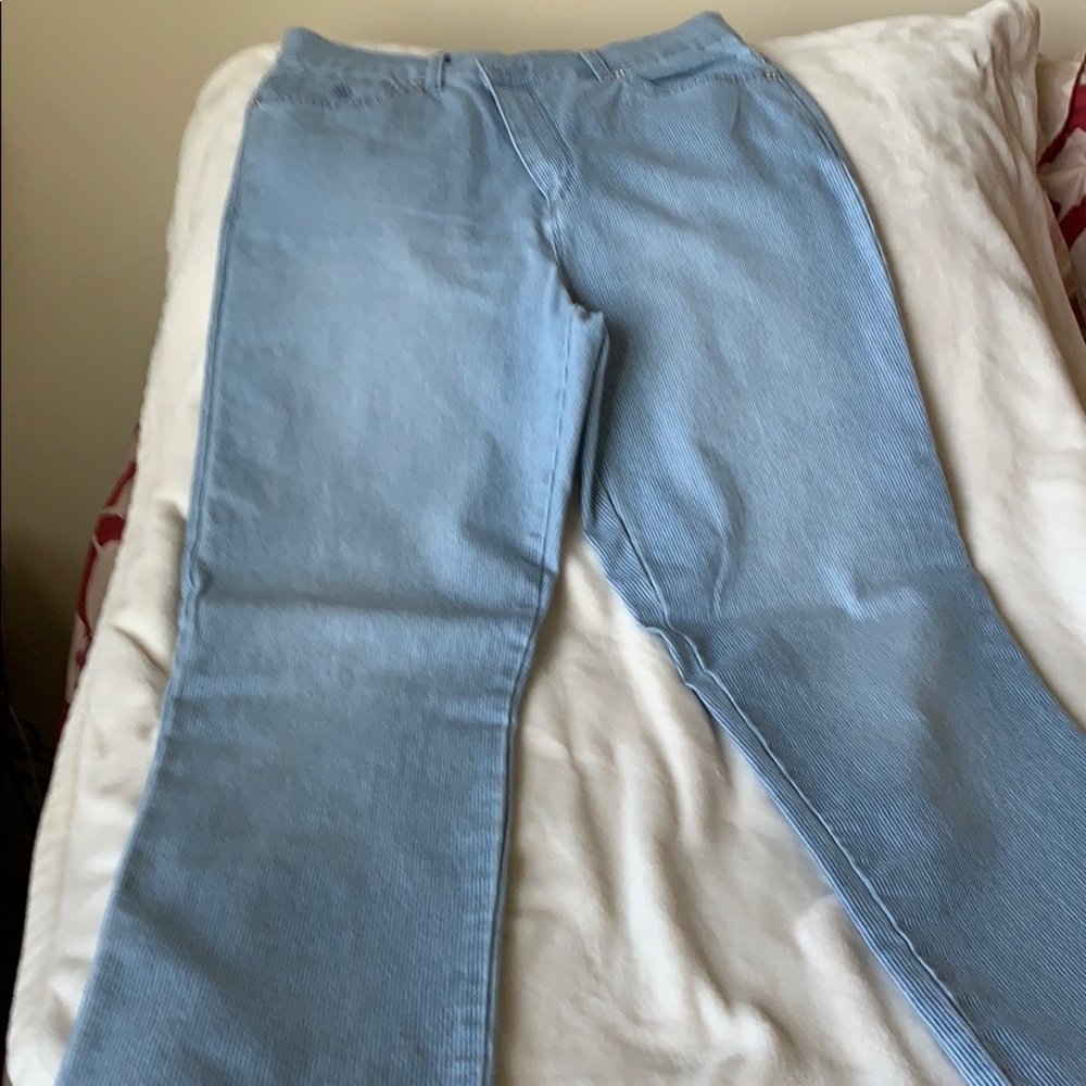 Pinstripe jeans